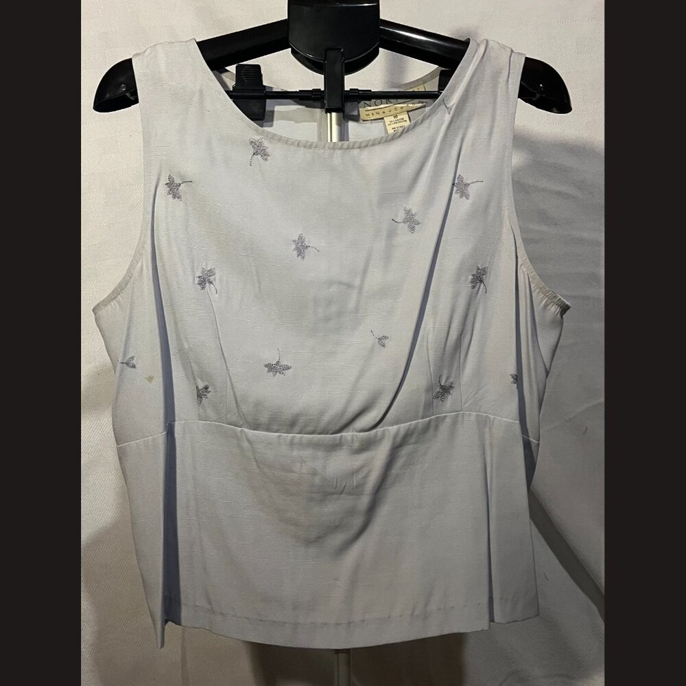 Norton Women's Blue Sleeveless Dress Shirt Size 18 |‎ Classic Office Blouse